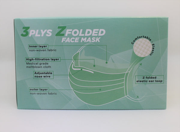 Z Folded Face Mask(Box of 50)