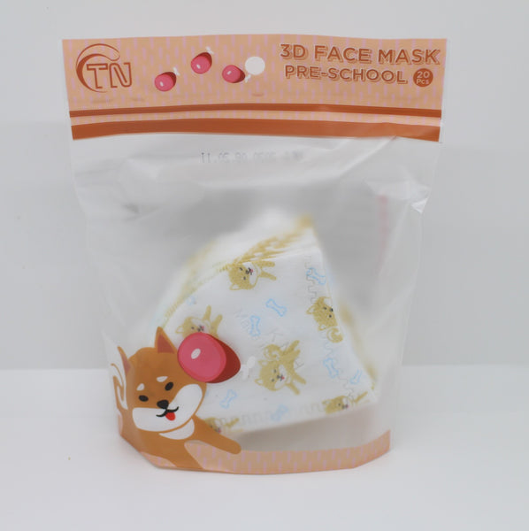 KID 3D FACE MASK FOR AGE 2-3 (PACK OF 20)