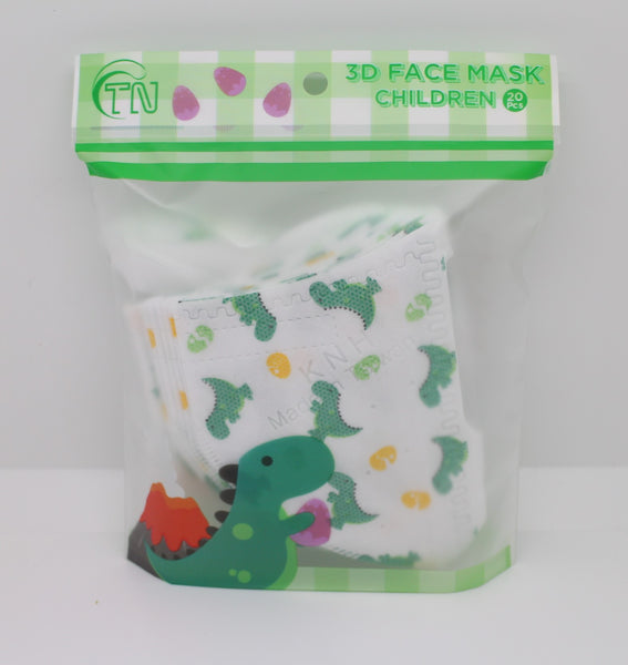 KID 3D FACE MASK FOR AGE 4-10(Pack of 20)